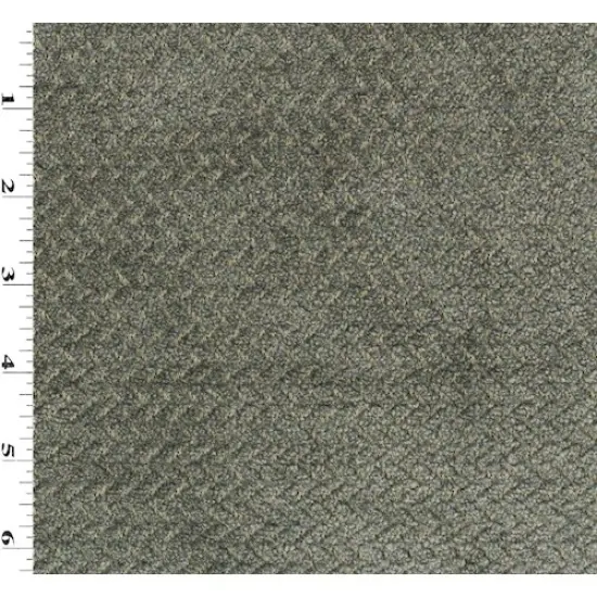 Smoke Gray/Taupe Chevron Chenille Woven Decor Fabric By the Yard {1}