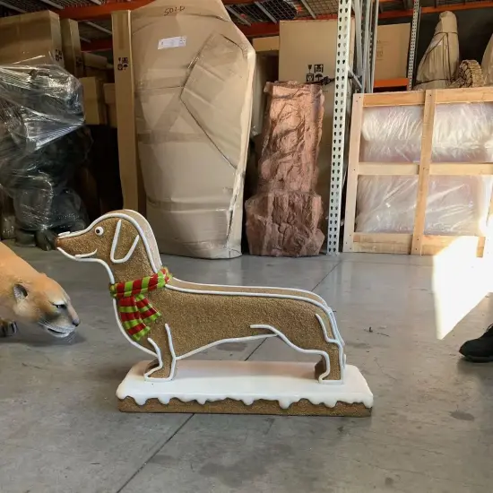 Dog Gingerbread Cookie Over Sized Statue {4}