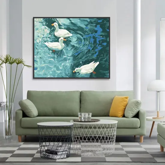 Diamond Painting Kits for Adults, 5D Swan Lake Diamond Art Kits for Beginners, DIY Full Drill Paint with Diamonds for Home Wall Decor 12 x 16 Inch {3}