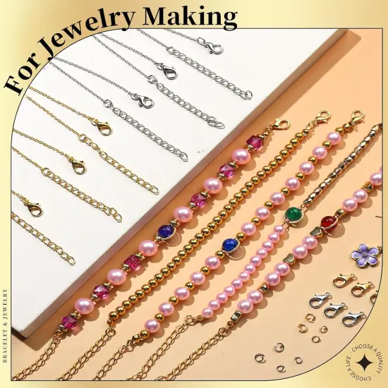 801 PCS Lobster Claw Clasps and Jump Rings(	Gold & Silver) {5}