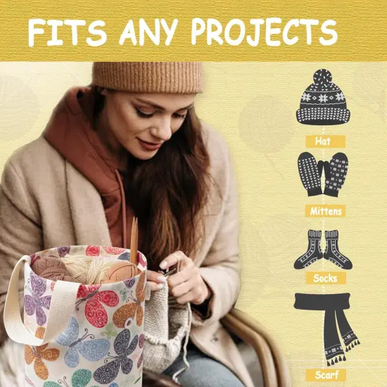 Portable Yarn Storage Bags - (Medium, Butterfly) {4}