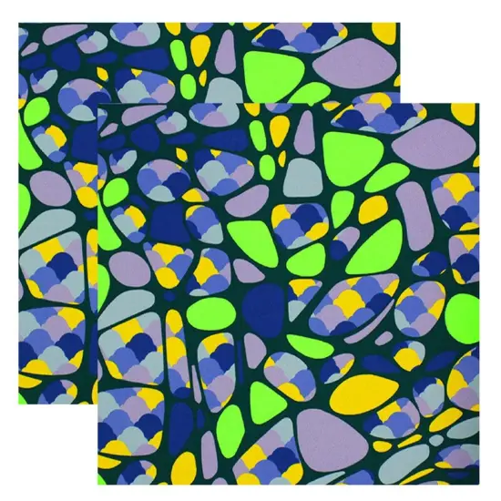 Neon Party Pebbles Printed Spandex Fabric Multicolor {4}