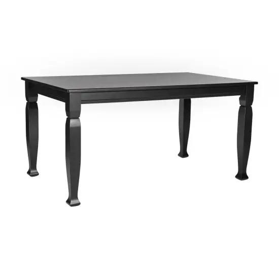 Merrick Lane Finnley Wooden Dining Table with Sculpted Legs Black Matte {2}