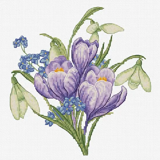Spring Flowers B1404L Counted Cross-Stitch Kit {3}