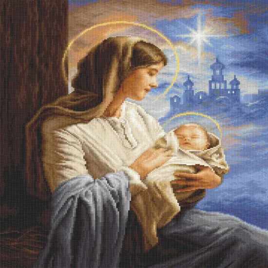 Saint Mary and The Child B617L Counted Cross-Stitch Kit {3}
