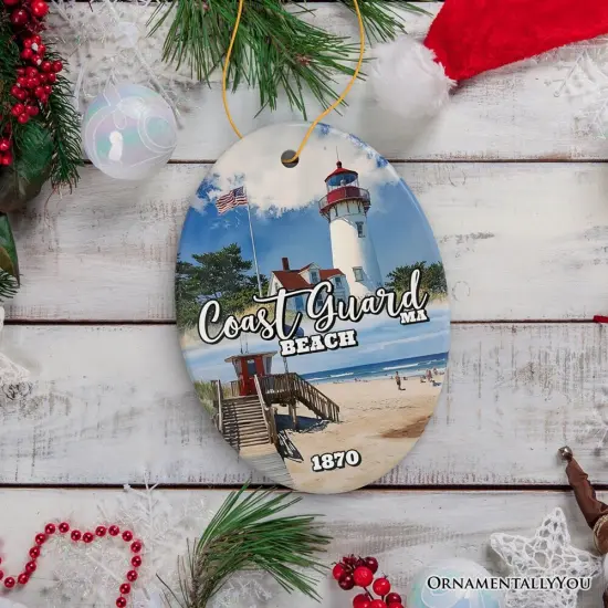 Coast Guard Heritage Christmas Ornament, Massachusetts Souvenir and Gift {1}