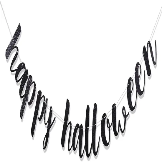 Happy Halloween Banner - Black {1}