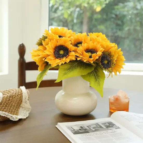 Sunflowers Artificial Flowers Decorations Flower Arrangement {5}