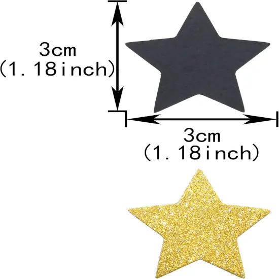 Glitter Five Stars Table Confetti Decor - Black Gold Wild One 1st Birthday Graduation Party Twinkle Stars Confetti Sequins Wedding New Years Party Confetti Sprinkles Decorations, 200pc {2}