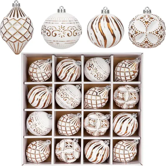 16PCS Shatterproof Christmas Ball Ornaments Set {1}
