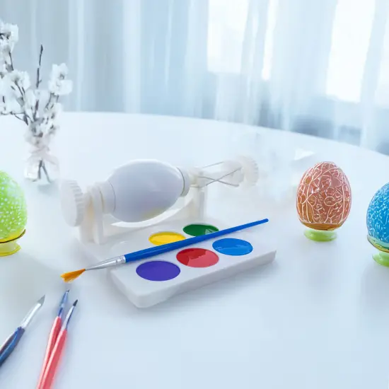 Kids Mini Plastic Craft Lathe with Brush for Decorating Eggs {3}