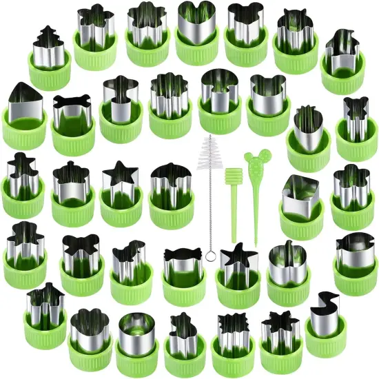 Mini Cookie Cutters & Fruit/Vegetable Stamps 35 Pack {1}