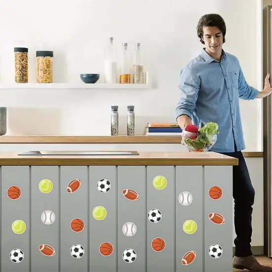 Sport Balls Stickers for Kids, Football Baseball Basketball Soccer Tennis Stickers for Crafts, Sports Stickers for Classroom Teacher Rewards Envelopes Gift Cards Party Supplies {5}