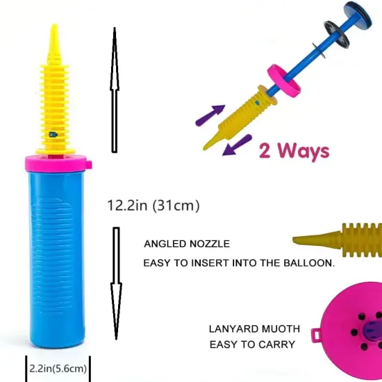 Balloon Pump Hand Held Two-Way Dual Action -Balloon Inflator Pump -Air Pump for Balloons {2}