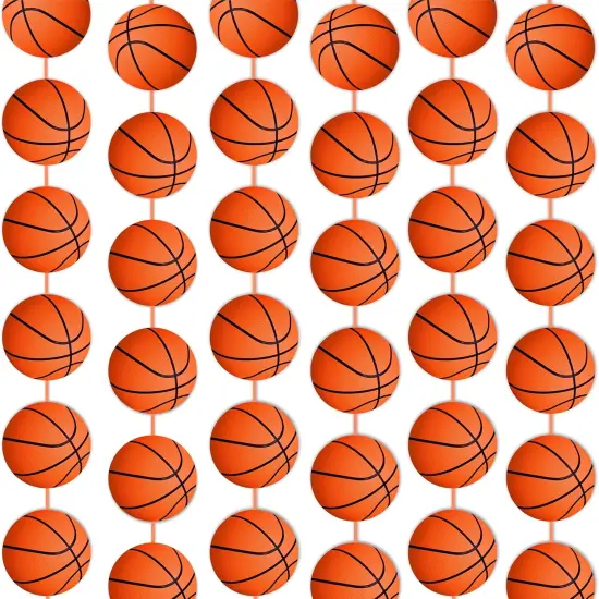 100 Pcs Basketball Garland for Party Banners Sports Theme Party Hanging Decorations Basketball Paper Garland Basketball Birthday Party Slam Dunk Party March Madness Party Decoration {2}