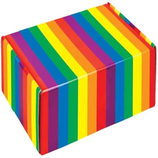 Pack/6: Rainbow Stripes Decorative Mailer - 12 x 9 x 3" {1}