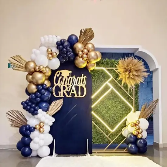 Navy Blue and Gold Balloons, Blue and Gold Balloons, Gold Confetti Balloons Navy Blue Gold Latex Balloons for Boys Birthday Baby Shower {2}