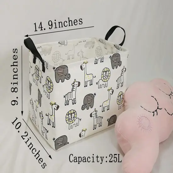 Summer basket Baby Gift Storage Basket Collapsible Nursery hamper Organizer Bin Waterproof Toy Box for Organizing {2}