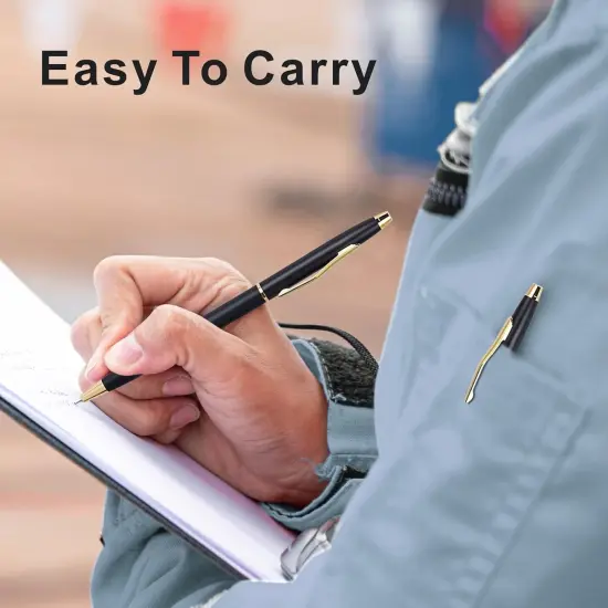 Black Pens Ballpoint Pens - Black Ink Bulk Pens 1.0 mm Medium Point Smooth Writing Office Pens for Men Women Police Uniform Office Business, 10 Pack (Black) {3}