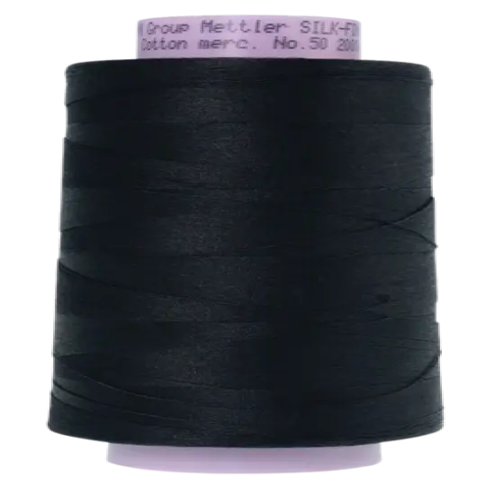 Black (9150-4000) | Silk-Finish Cotton 50wt (1829M / 2000Y) | Mettler Thread {1}