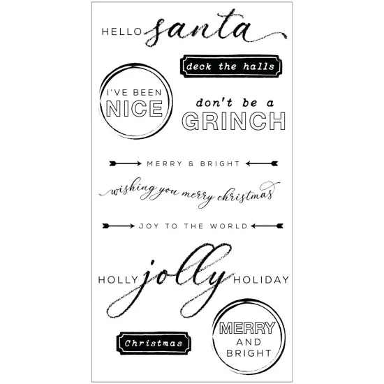 Sizzix Clear Stamps With Framelits Die By 49 And Market-Jolly Sentiments {5}