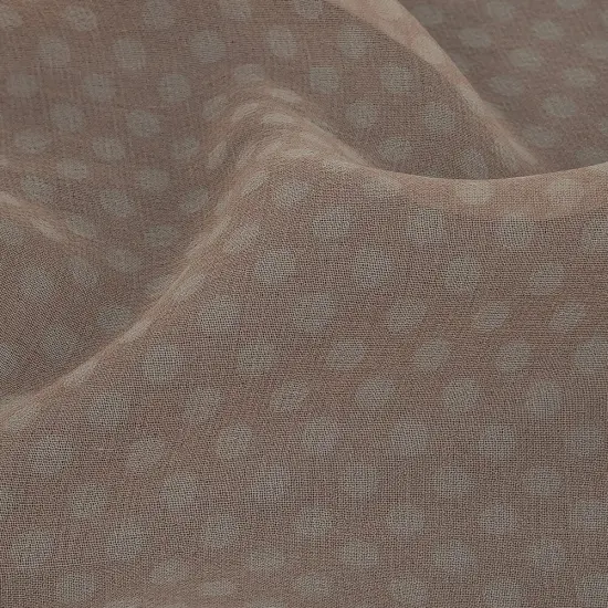 1 Yard Whispering Peach and Ivory Silk Georgette Soft Flowing Designer Deadstock Fabric 53 inch Width {2}