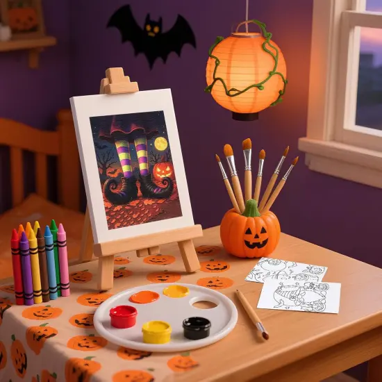 12 Packs Halloween Pre Drawn Canvas to Paint(halloween) {4}