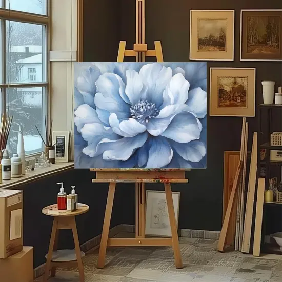 Blue Flower Paint by Numbers Kit (16x20 Inch) {4}