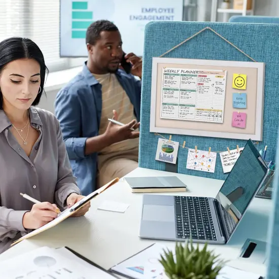 16 "x11 - White Linen Cork Boards for Walls(Vintage White) {4}
