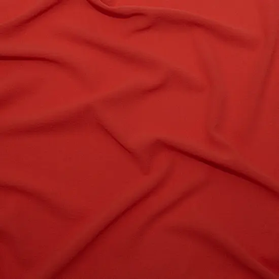 1 Yard Scarlet Ibis Stretch Silk Georgette Vibrant Fabric for Elegant Apparel 50 inch Width {1}