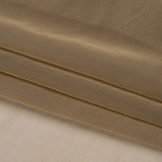 1 Yard Dark Khaki Iridescent Silk Voile 54" Wide Sheer Fabric for Evening Gowns & Blouses {4}