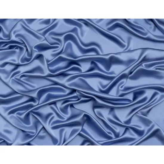 1 Yard Regatta Blue Silk Crepe Back Satin Elegant Smooth Luxury Fabric 44 inch Width {3}