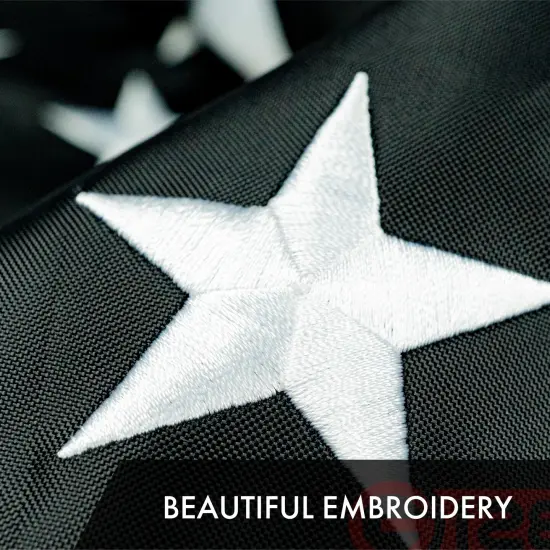 Blue Lives Matter Flag 210D Embroidered Polyester 3x5 Ft {3}