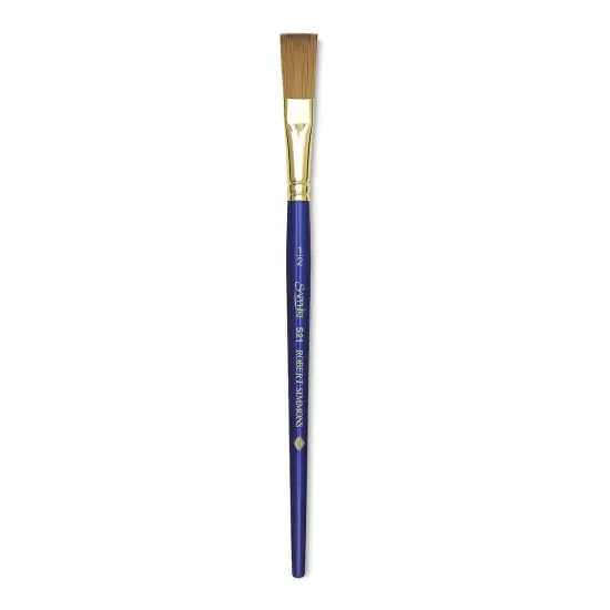 Robert Simmons Short Handle Sapphire Brush - One Stroke, Short Handle, Size 3/4" {1}