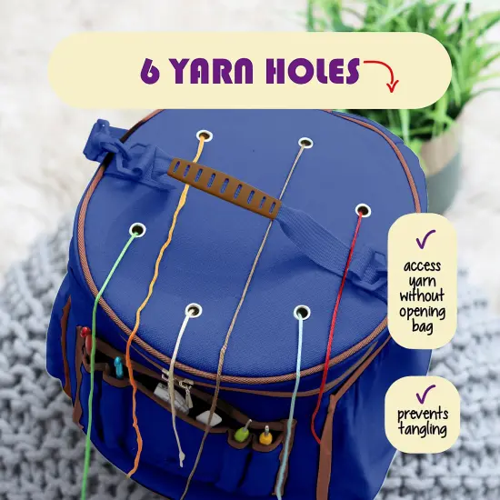 Hearth & Harbor Crochet Bag Organizer Royal Blue {4}