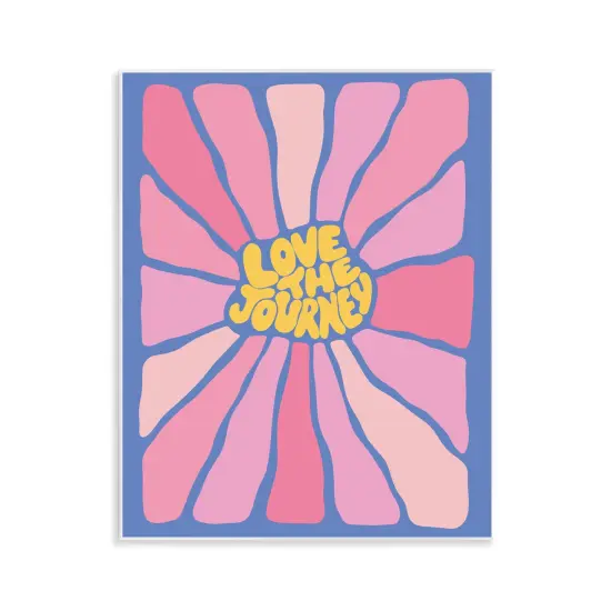 Stupell Industries Retro Love The Journey Wall Plaque Art Design by Nancy McKenzie {1}