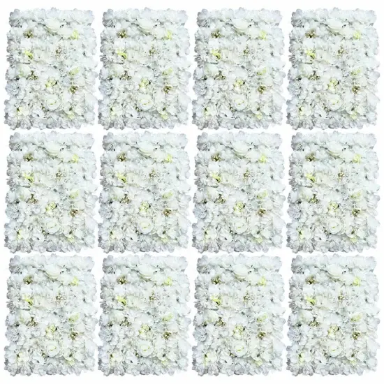 12x Artificial Flower Wall Panel Wedding Event Party Backdrop Flower Wall Panel {4}