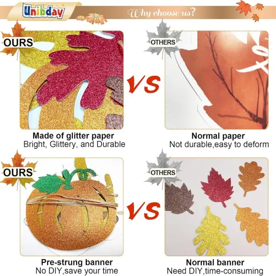 Thanksgiving Banner Indoor, Fall Party Decorations for Home {5}