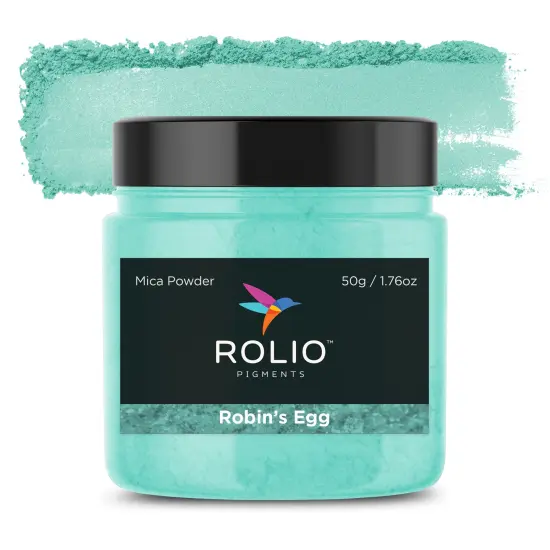 Rolio - 1 Jar Mica Powder (Robin's Egg) - 50g / 1.8 oz {1}