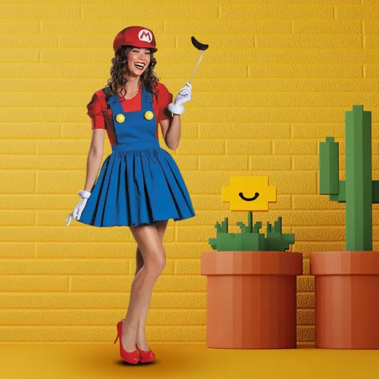 Nintendo Super Mario Bros Women's Mario Costume Dress {6}