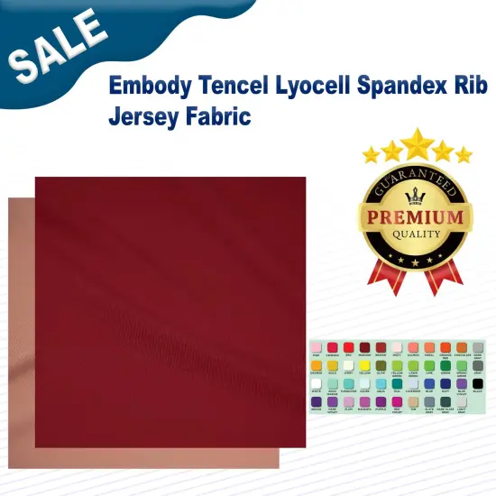 Embody Tencel Lyocell Spandex Rib Jersey Fabric Warm Pinecone {2}