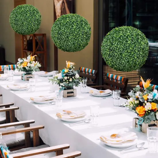 Artificial Plant Boxwood Topiary Ball for Patio Garden Front Door Balcony Backyard {2}