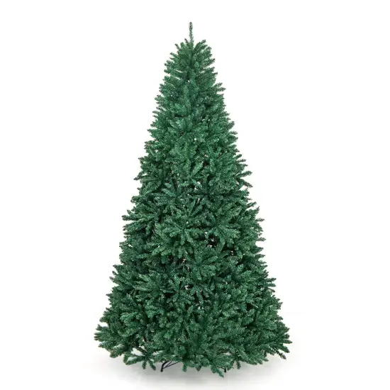 9 Feet Hinged Premium Artificial PVC Christmas Tree with Solid Metal Stand {1}