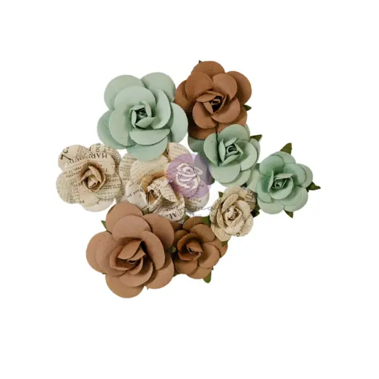 Nature Academia Collection Flowers - Forest Shades - 9 pcs mulberry paper  {1}