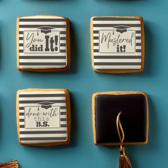 You Did It Graduation 4 Piece Cookie Stencil Set {3}
