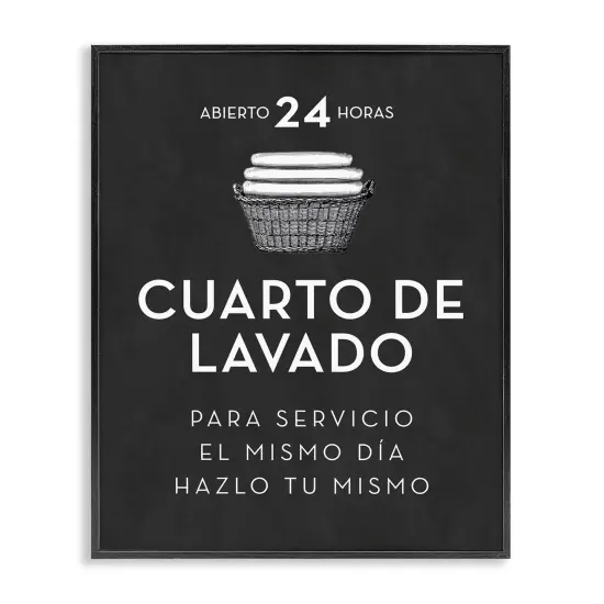 Stupell Industries Publicidad D&iacute;a de Lavander&iacute;a, Negro Framed Giclee Art White Framed {7}