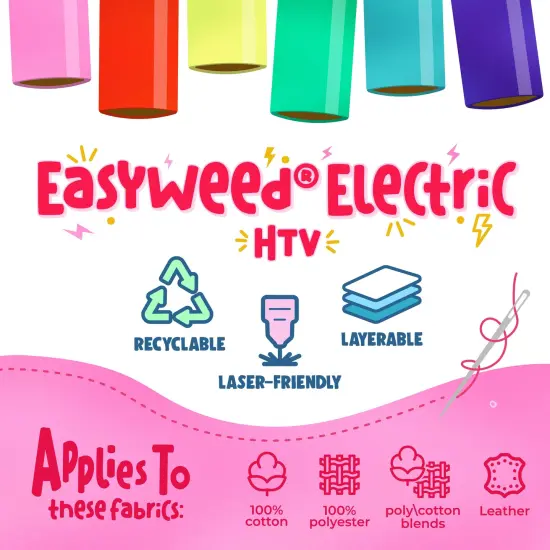 Siser&reg; EasyWeed&reg; Electric Heat Transfer Vinyl, 11.8" x 60" Electric White Opal {5}