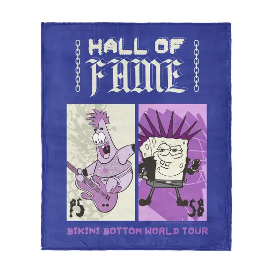 Nickelodeon Spongebob Squarepants Silk Touch Throw Blanket Bb World Tour {1}