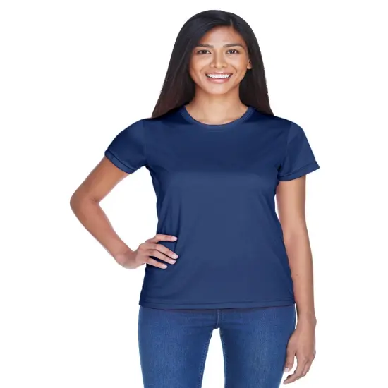 UltraClub&reg; Ladie's Cool & Dry Sport Performance Interlock T-Shirt NAVY {1}