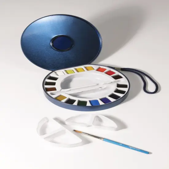 Daler-Rowney Aquafine Watercolor Paint Half Pan Travel Set-18/Pkg {4}